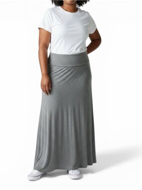 Max Studio Charcoal Knit Maxi Skirt